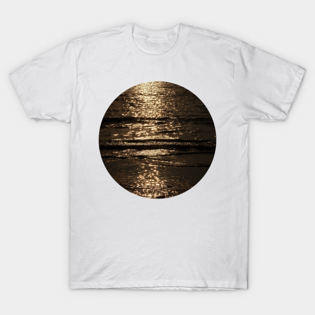 Calm Sepia Ocean Waves T-Shirt by KaSaPo